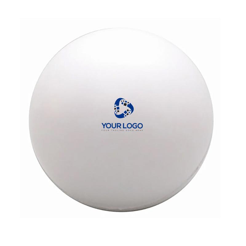 Round Shaped Stress Ball - White with Logo